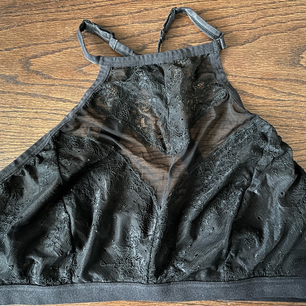 Torrid mesh and lace bralette